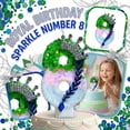 thumbnail image 4 of Cartoon Mermaid Number Birthday Candle - Glittery Underwater - Themed Design with Crystal - Like Accents for Kids’ Birthday Parties, Cake Decorations, Celebration Events, 4 of 7