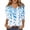 A77 Light Blue, variant on Women Usa Shirt Women Patriotic Oversized T Shirts 3/4 Sleeve Plus Size Graphic Tees Trendy American Flag Shirt Fourth of July Crewneck Tshirts Summer Tunic Tops Striped Stars Blouses