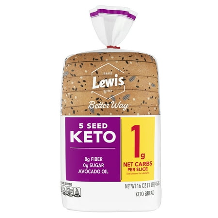 Lewis Bake Shop Better Way 5 Seed Keto Bread 16 oz Lewis Bake Shop Better Way 5 Seed Keto Bread 16 oz