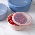 thumbnail image 4 of COOK WITH COLOR Wide Meal Prep Bowls and Plastic Mixing Bowls with Lids, 12-Piece, Blue/Pink, 4 of 7