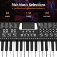 thumbnail image 4 of Teclado y piano Wfhdtx de 61 teclas con altavoz, micrófono y soporte, 4 of 7