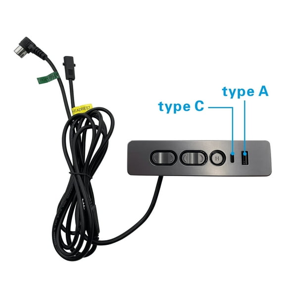 Recliner Lift Chair 5 Button 5 Male Pin 2 Female Pin Switch Hand Control with USB A C Ports for Electric Sofa