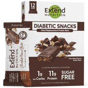 Extend Bar Protein Bars, Sugar Free, Low Carb, Keto, Chocolate Peanut Butter, 12 Ct