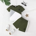 thumbnail image 2 of Toddler Summer Outfit Crew Neck Short Sleeve Color Block T-Shirt Tee Tops Casual Shorts 2-3 Years Pajamas Boy Boys Clothes, 2 of 9