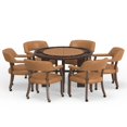 thumbnail image 5 of Georgio Dining and Poker Foldable 5-piece Set - Saddle Brown Faux Leather Insert, 5 of 10