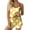 Yellow, variant on TSADFHJI Cotton Bath Robes for Women Women Sexy Colorful Printed Camisole and Shorts Home Sleeveless Top Pajamas Casual Sleepwear M Black