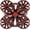 Black & Red Lacquer, variant on 15 inch Performance Black & Red Lacquer Hubcaps Universal Wheel covers for 15" Standard Steel Wheels [Only Fit Iron Hub - Steel Wheel](Set of 4)