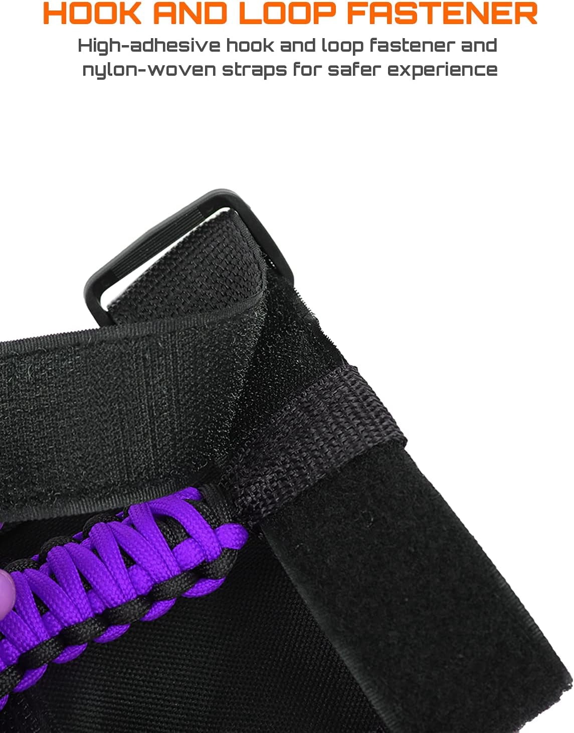 4 x Roll Bar Grab Handles Grip Handle for Jeep Wrangler YJ TJ JK JKU JL JLU & Gladiator JT 1987-2023, Interior Accessories, Purple