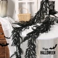 thumbnail image 5 of Cevemin Black Plastic Halloween Leaf Garland - 70.87in Fall Artificial Hanging Vines with Traceless Hook for Home, Wedding, Thanksgiving Decor | Durable Plastic & Silk Wreath, 5 of 6