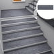 thumbnail image 1 of Tapetes para escaleras | Alfombras de poliéster cepillado con rayas horizontales | Peldaños antideslizantes y absorbentes | Alfombra con aislamiento acústico | Cubiertas para peldaños de escalera, 1 of 7