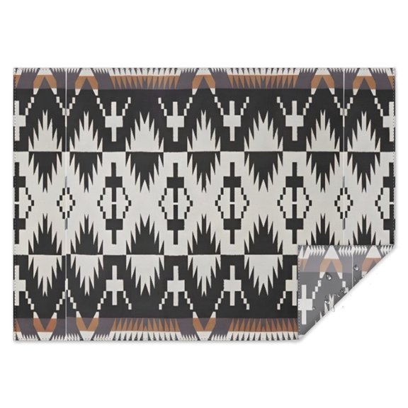 Boho Bohemia Geometric Line Art Rectangle Tablecloth 60"x84",Waterproof Polyester Rectangle Table Cloth, Wipeable Spillproof Polyester Tablecloth for Dining, Camping, Indoor and Outdoor