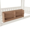 thumbnail image 5 of URTR Twin Over Twin House Bunk Bed with Window, Bookshelf and Roof, Wooden Twin Size Floor Bunk Bedframe with High-Quality Guardrail and Ladder, Playhouse Bed for Bedroom, Beige, 5 of 9