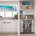 thumbnail image 5 of LALILO Kitchen Curtain Valance Surfer Stand Board Ocean Rod Pocket Window Curtain 52"x 18" Set of 2, 5 of 5