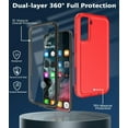 thumbnail image 5 of for Samsung Galaxy S22 Case,[Built in Screen Protector][Shockproof][Dropproof] Samsung S22 Case,Full-Body Rugged Military Grade Protective for S22 5G Case 6.1 in(Red/Black), 5 of 14
