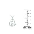 thumbnail image 4 of SZUL Women's Double Elephant Enclosed in a Diamond Heart Necklace in .925 Sterling Silver, 4 of 5