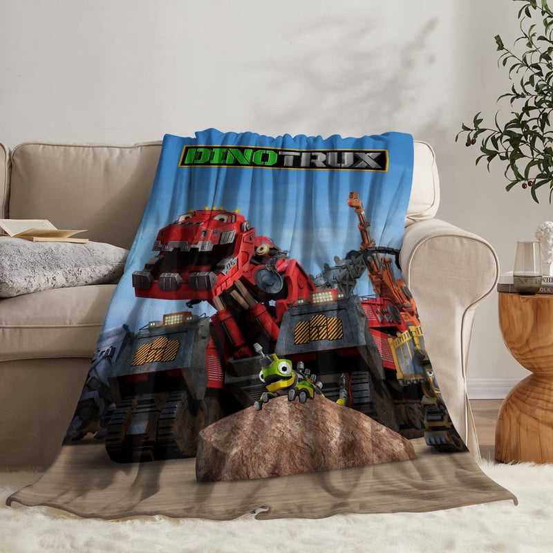 dinotrux Anti Pilling Flannel Blanket Gifts for Fans Lover Girls Boys Women Present Hoodie Him Bed 40"x50"