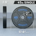thumbnail image 3 of Synergee Bumper Plates – Durable Olympic Weight Plates, Low-Bounce Rubber for Strength Training, Powerlifting, and Functional Workouts., 3 of 6