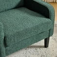 thumbnail image 3 of Matladin Chenille Fabric Accent Chair with Scooped Arms, Mid Century Modern Upholstered Armchair, Single Sofa for Living Room, Apartment, Office, 3 of 9