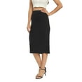 thumbnail image 3 of Aosijia Womens High Waist Split Knee Length Bodycon Pencil Skirt Solid Color Mid-length Knitted Skirt Casual Half Skirt, 3 of 7