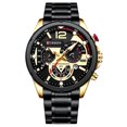 thumbnail image 1 of Reloj deportivo Curren 8395 para hombre, color dorado, acero inoxidable, 1 of 5