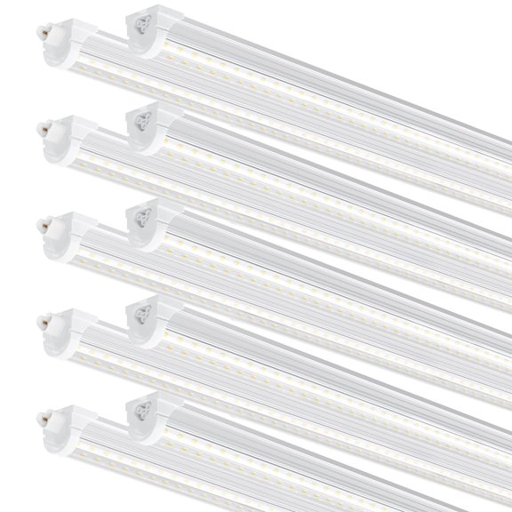 Ensenior 10 Pack 8 FT Led Shop Lights, 6000K Clear White, 10000LM Super Bright, 72W Equivalency 936W, Commercial Bay Lighting, U-Shaped Linkable Shop Lights Plug in for Garage, FCC Certified