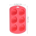thumbnail image 3 of 6 Cavity Strawberry Slice Silicone Ice Cube Mold, 7.5x4.4in Reusable Ice Tray for Chocolate Candy Jelly Making Kitchen Tool, 3 of 6