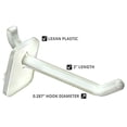 thumbnail image 2 of Azar Displays 800002-W 2-Inch Lexan Hook, White, 50-Pack, 2 of 4