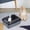 Gray M, variant on perfeclan Cat Litter Box Open Top Pet Litter Tray Cat Litter Container Cat Pan Prevent Sand Leakage Semi Enclosed Cat Toilet Removable Gray M