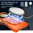 thumbnail image 5 of for Samsung Galaxy Z Flip 6 Case with 360° Rotatable Magnetic Ring Stand, Compatible with Mag-safe, Slim Thin Matte PC Shockproof Protective Phone Case for Women Men, Orange, 5 of 8