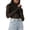 Black, variant on Women Sexy Lace Mesh Long Sleeve Shirts Slim Cut Crop Tops Going Out Layering Slim Fit Tee Streetwear Clothing