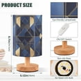 thumbnail image 2 of Yayeee Table Lamp for Bedroom Nightstand LED Portable Bedside Warm Light, Blue Geometric Pattern, 2 of 7