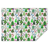 Multicolor Christmas Tree Pattern Rectangle Tablecloth 60"x84",Waterproof Polyester Rectangle Table Cloth, Wipeable Spillproof Polyester Tablecloth for Dining, Camping, Indoor and Outdoor
