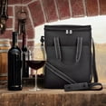 thumbnail image 6 of Kato 6 Bottle Insulated Wine Carrier Bag Best Large Travel Cooler Totes with Detachable Divider and Adjustable Strap, 6 of 7