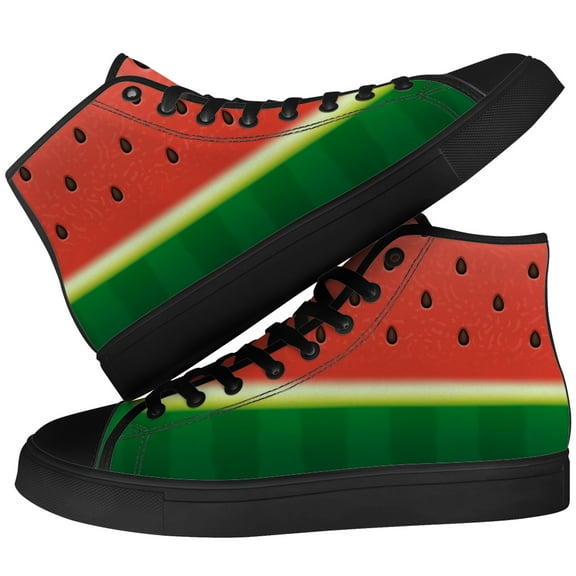Aidianart Womens Watermelon High Top Shoes High Top Canvas Sneakers Size 14
