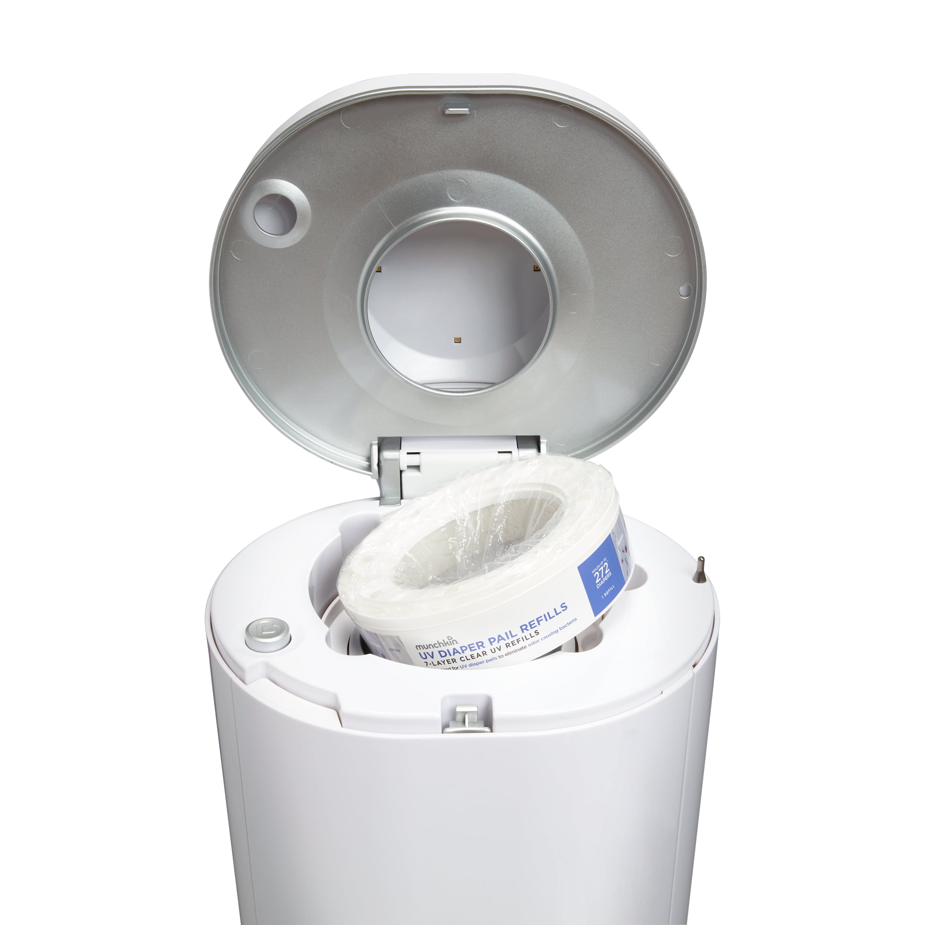 Munchkin UV Baby Diaper Pail, Odor Control, Nursery Essential for Newborns