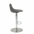 thumbnail image 2 of Tabouret de Bar Réglable en Gris et Acier Inoxydable, 2 of 4