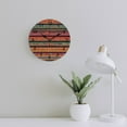 thumbnail image 3 of Silent Wall Clock 34cm/13.39in Round Wall Clock Mexican BOHO Strips Hanging Clock for Home Living Room Bedroom Kitchen Non Ticking Battery Operated Living Room Mute Clock, 3 of 5