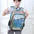 thumbnail image 6 of FORMRS Unisex School Backpack 17" Student Travel Bag with Laptop Compartment, Seaside Door, 6 of 7