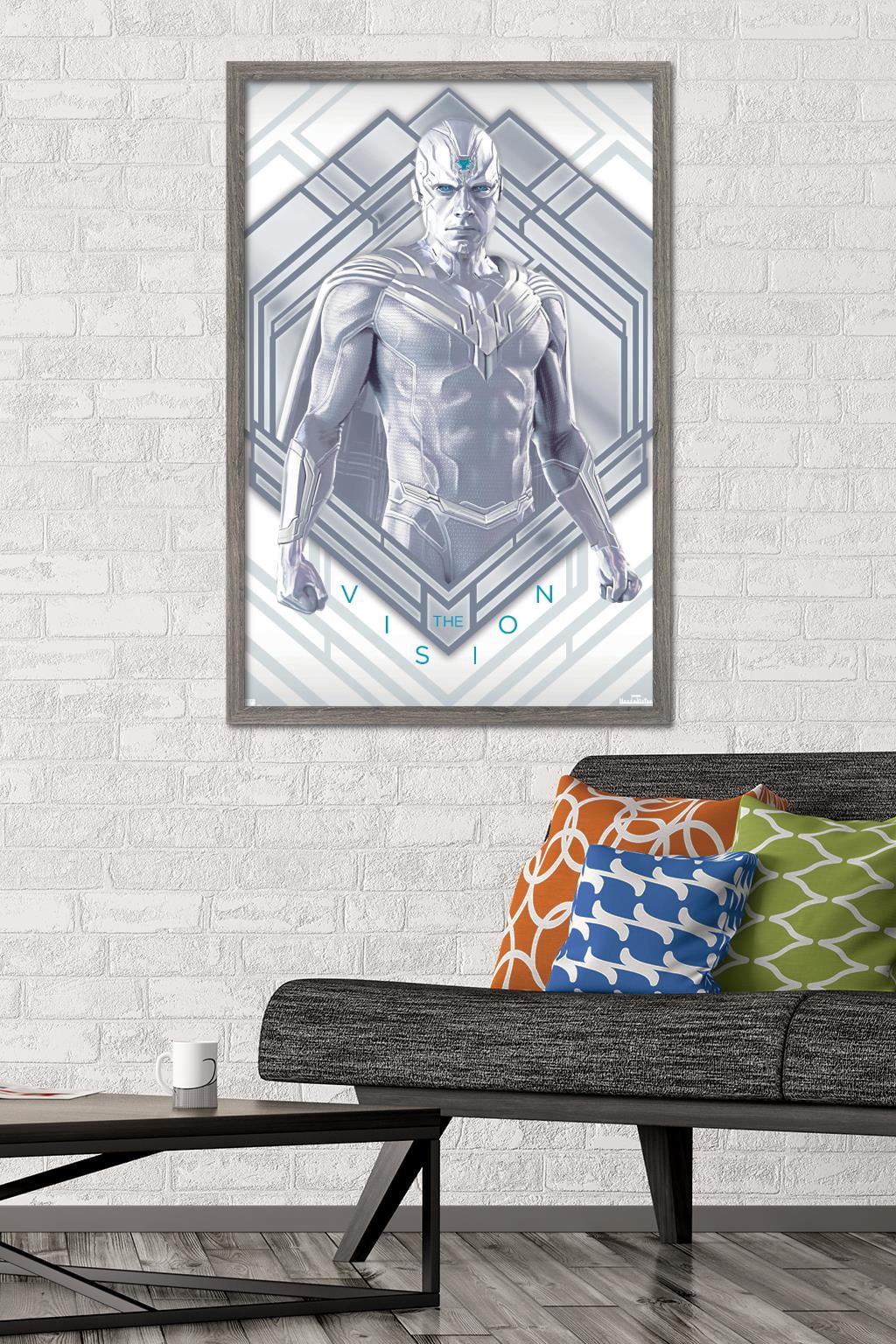 Marvel WandaVision - White Vision Wall Poster, 22.375" x 34", Framed