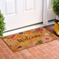 thumbnail image 4 of Floral Welcome Coir Door Mat for Front Door, Spring Summer Colorful Cute Flowers Outdoor Welcome Mats for Entrance,Garden,RV,Patio,Home Porch Decor Doormat 30x17 Inch, 4 of 6