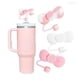 thumbnail image 4 of Preciosas tapas con forma de lazo para pajitas de vaso Stanley de 30 y 40 oz, reutilizables, bonitas tapas de silicona para pajitas, 4 of 5