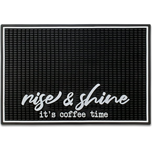 Alfombra de bar Mungo Rise & Shine It's Coffee Time, 45 x 30 cm