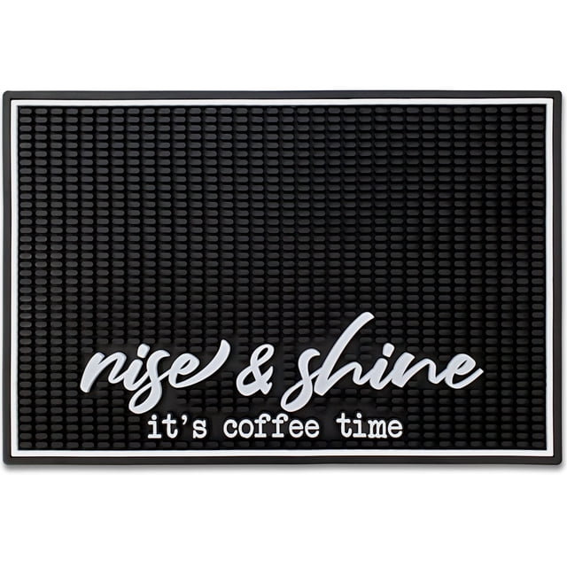 Alfombra de bar Mungo Rise & Shine It's Coffee Time, 45 x 30 cm