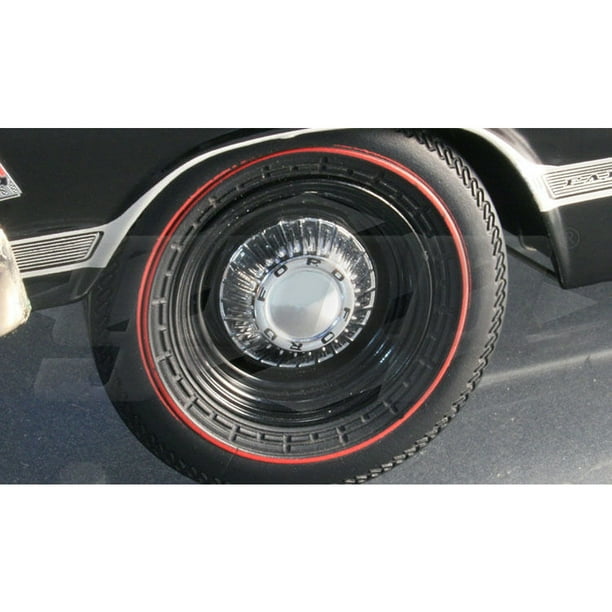 Steel Wheel and Tire Set of 4 with Dog Dish Hubcap Pack 1/18 by GMP