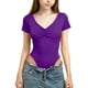 thumbnail image 2 of Camiseta deportiva informal de manga corta con cuello en V de color liso para niños, top de poliéster para niños, 2 of 5