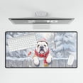 thumbnail image 4 of Playful Bulldog Welcomes Winter Snowy Day with Cardinal Bird Desk Mat Full Keyboard Mouse Pad Dog Lover Gifts Idea Large Mousepad - 2017, 4 of 5