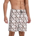 thumbnail image 2 of Bingfone Cute Baseball for Men's Short Pajama Pants, Elastic Waist Drawstring Summer Shorts-X-Large, 2 of 6