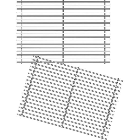 7528(2-Pack) 19 1/2" 9mm Stainless Steel Cooking Grates Parts for Weber Genesis E-310 E-320 E-330 S-310 S-320 S-330 EP-320 ESP-310 ESP-320 Gas Grills,DCS and Uniflame Gas Grill Models