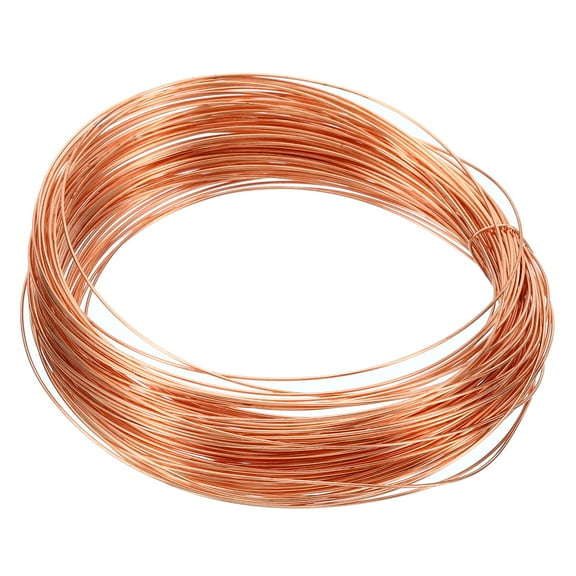 Uxcell Half Hard Copper Wire, 26Gauge/0.4mm Diameter 15m/49.2ft Spool Craft Wire
