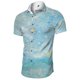 thumbnail image 1 of Camisas Para Hombre Manga Larga De AlgodóN Verano moda tendencia hombres 3dpolo camisa cremallera manga corta pulóver Casual hombres camiseta (Light Blue, XL), 1 of 4